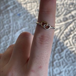 Women’s Pandora double heart ring